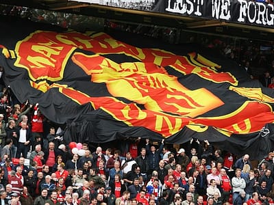 Drapeau des Supporters à Old Trafford - Manchester United